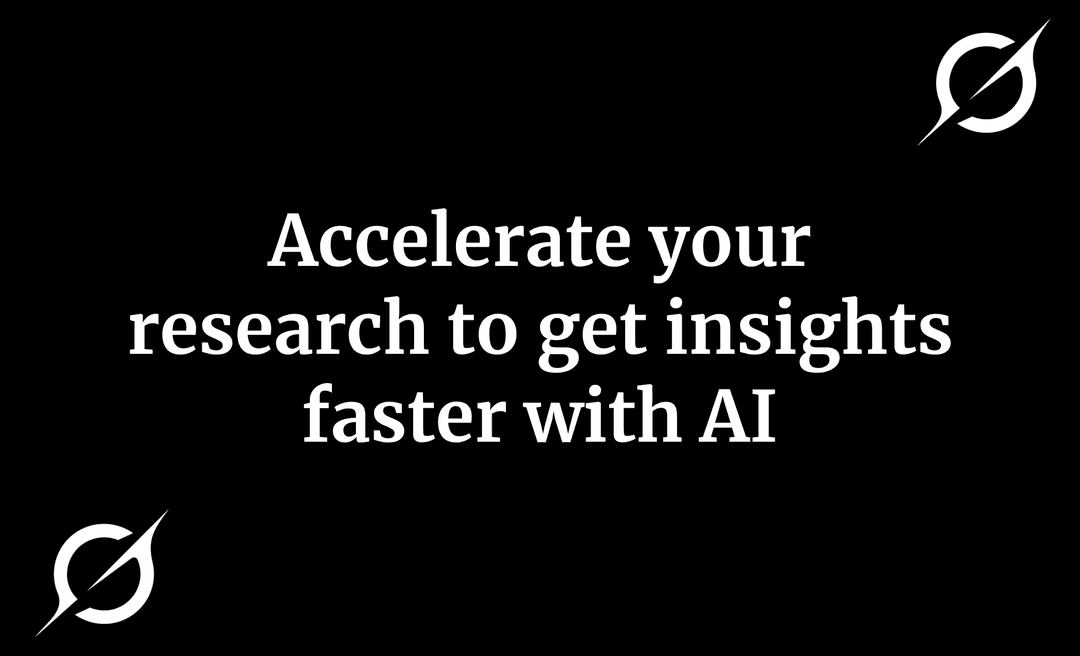 Accelerate your research to get insights faster with AI