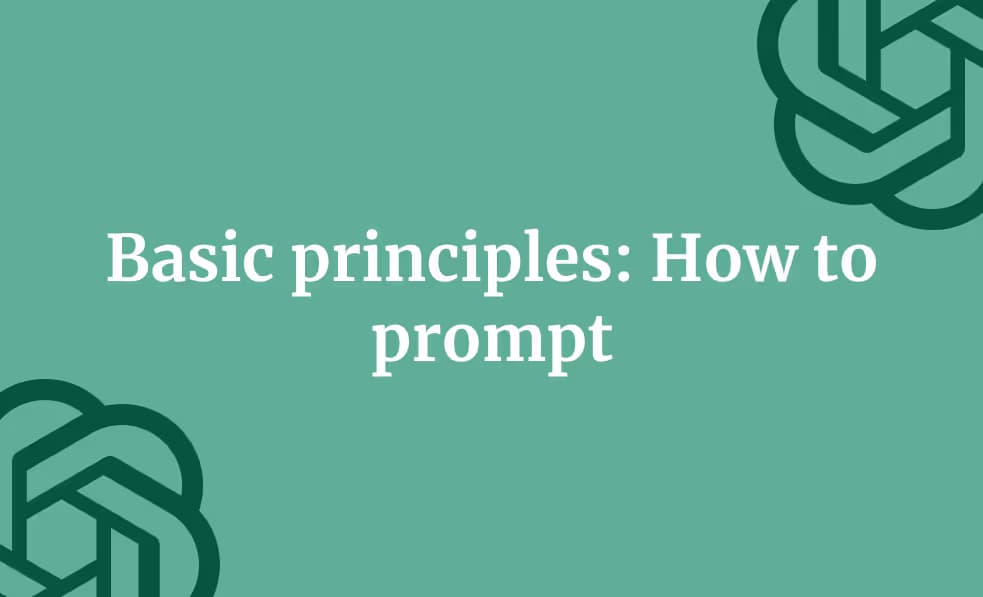 Basic principles: How to prompt