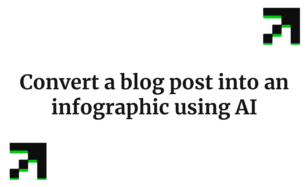 Convert a blog post into an infographic using AI