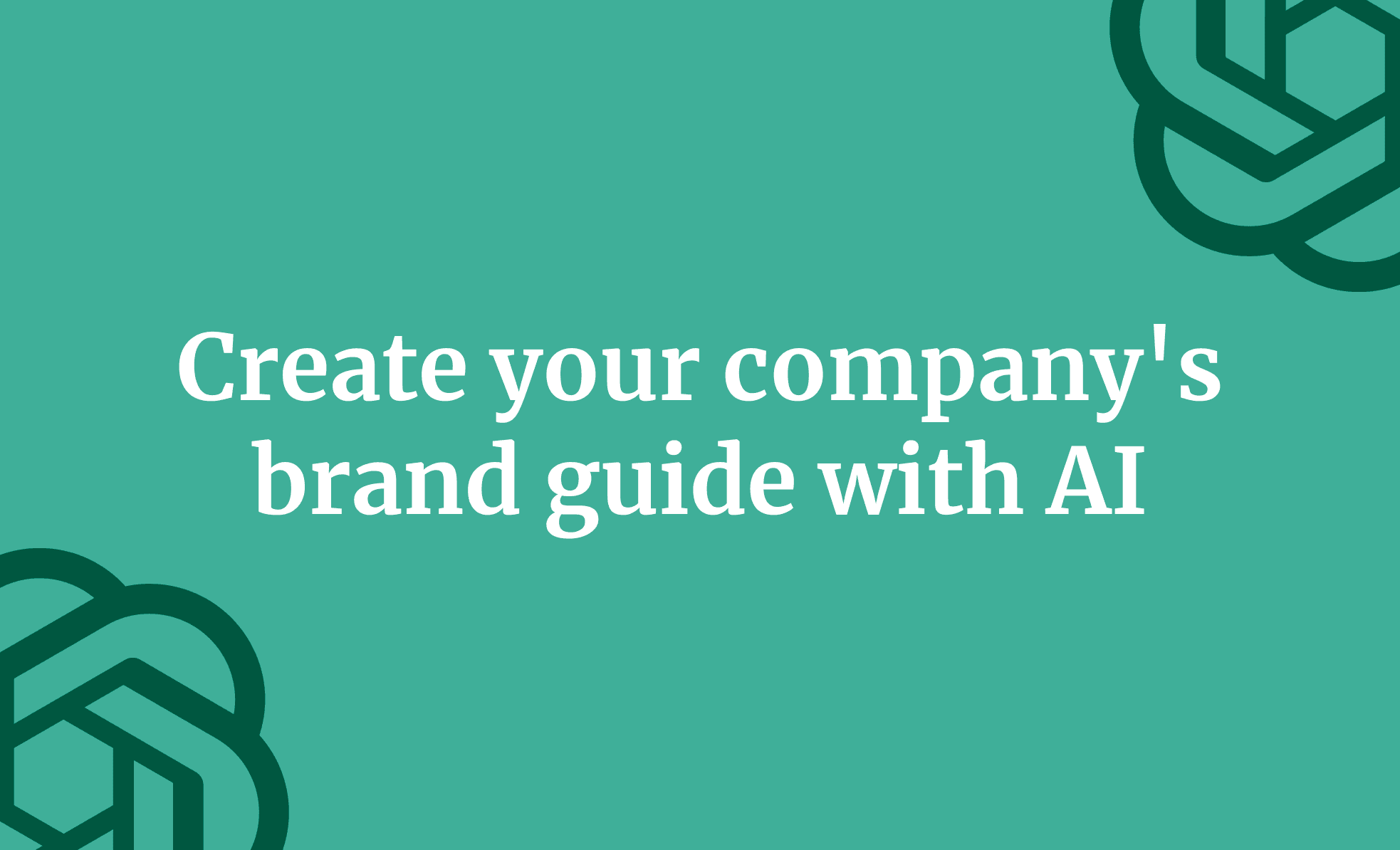 Create your company's brand guide with AI