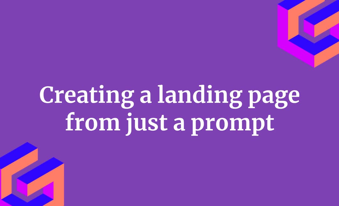 Creating a landing page from just a prompt