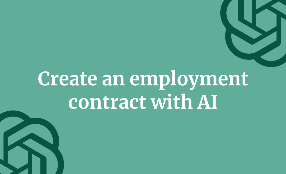 Create an employment contract with AI
