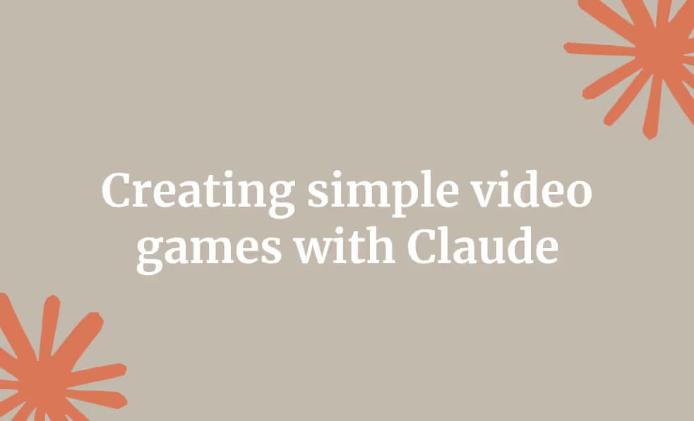 Creating simple video games with Claude