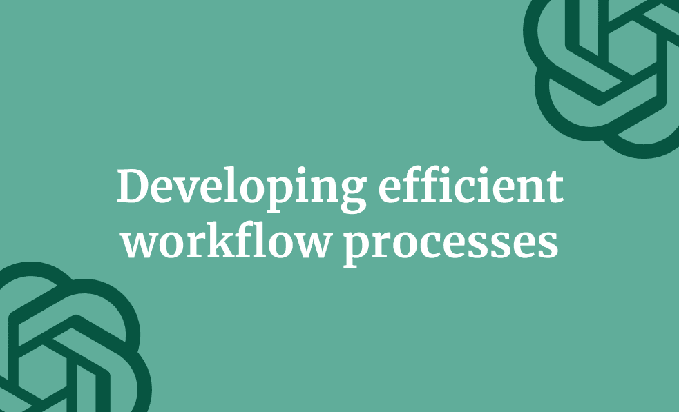 Developing efficient workflow processes