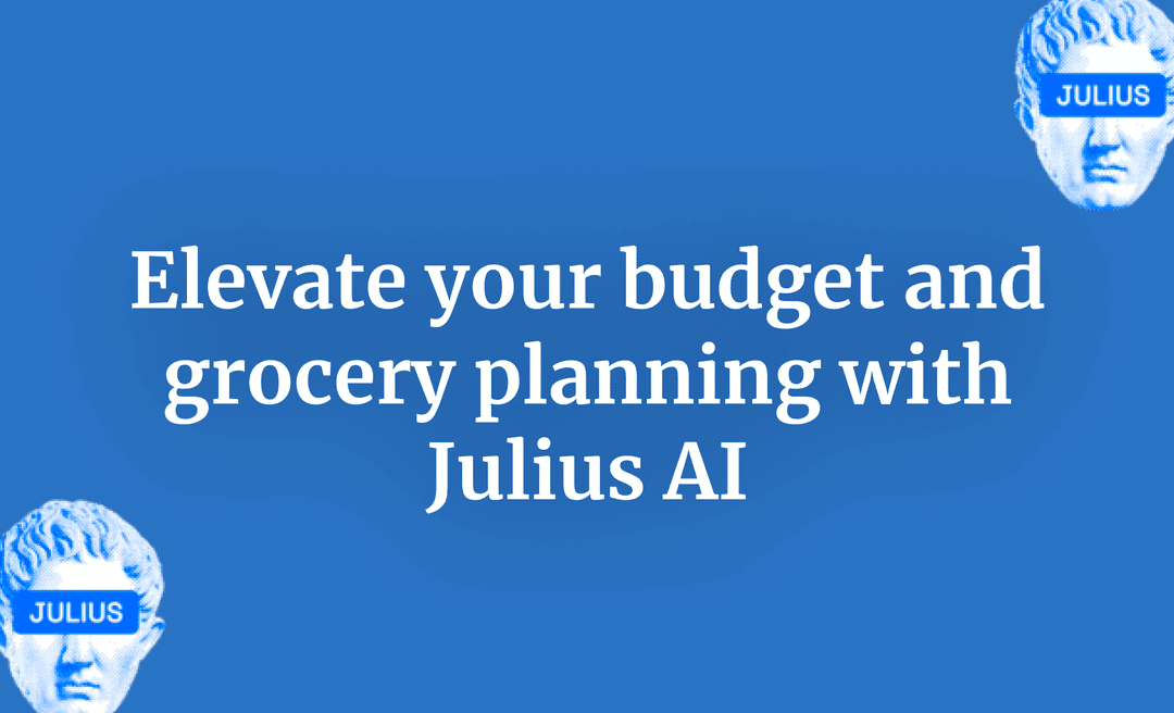 Elevate your budget and grocery planning with Julius AI