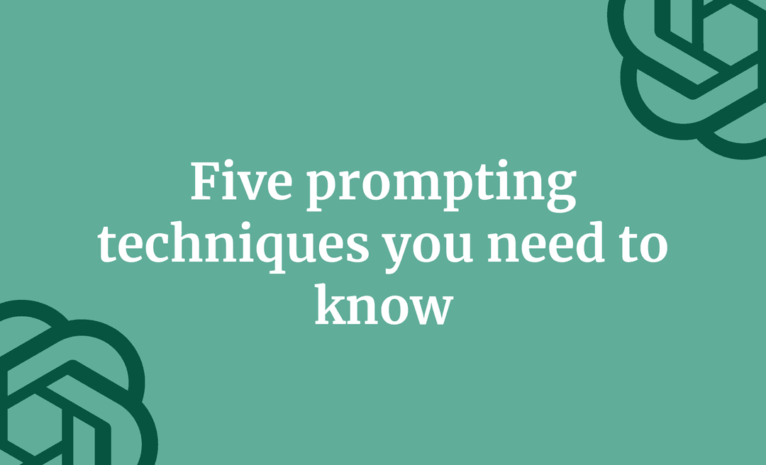 Five prompting techniques you need to know