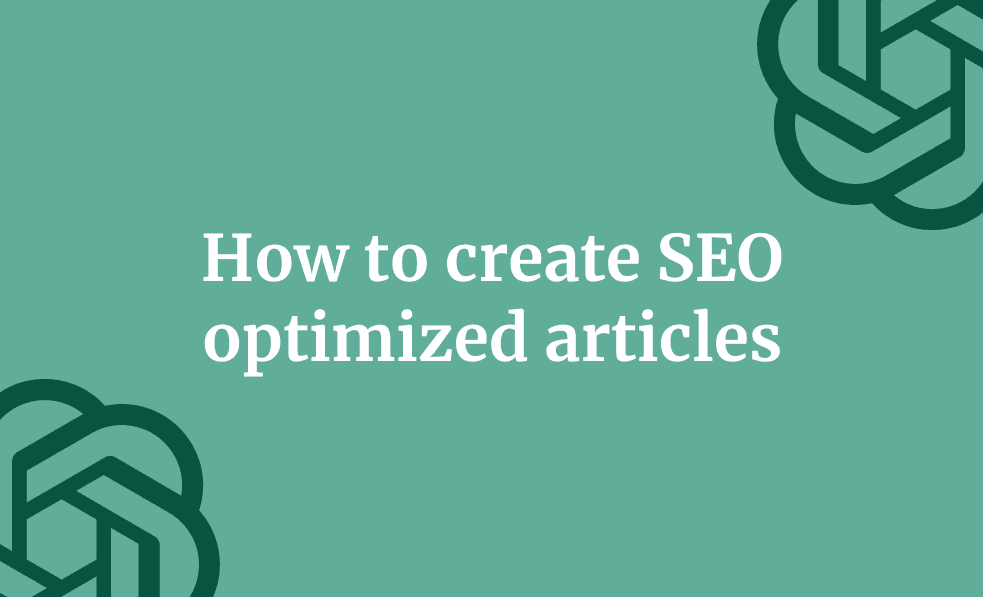 How to create SEO optimized articles