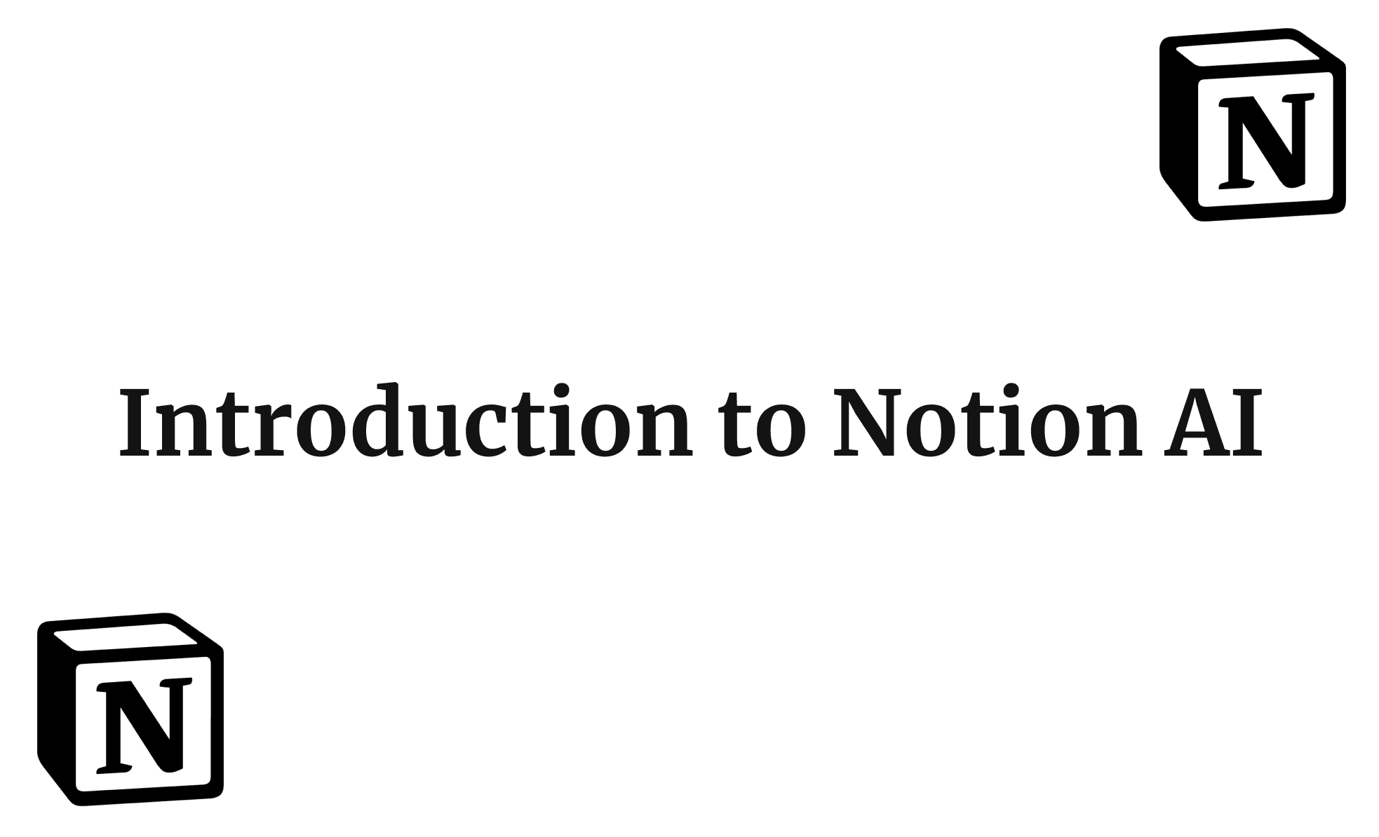 Introduction to Notion AI
