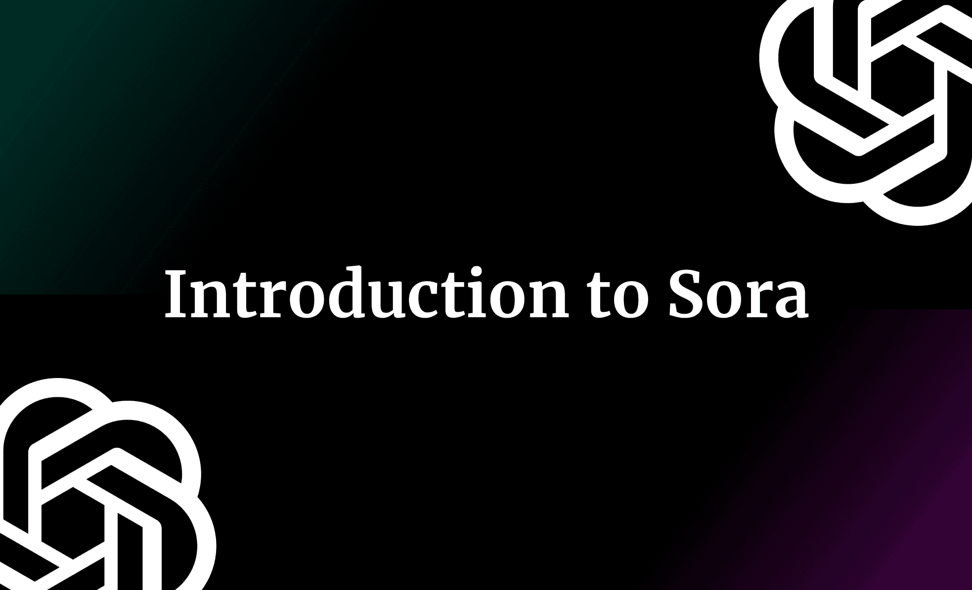 Introduction to Sora