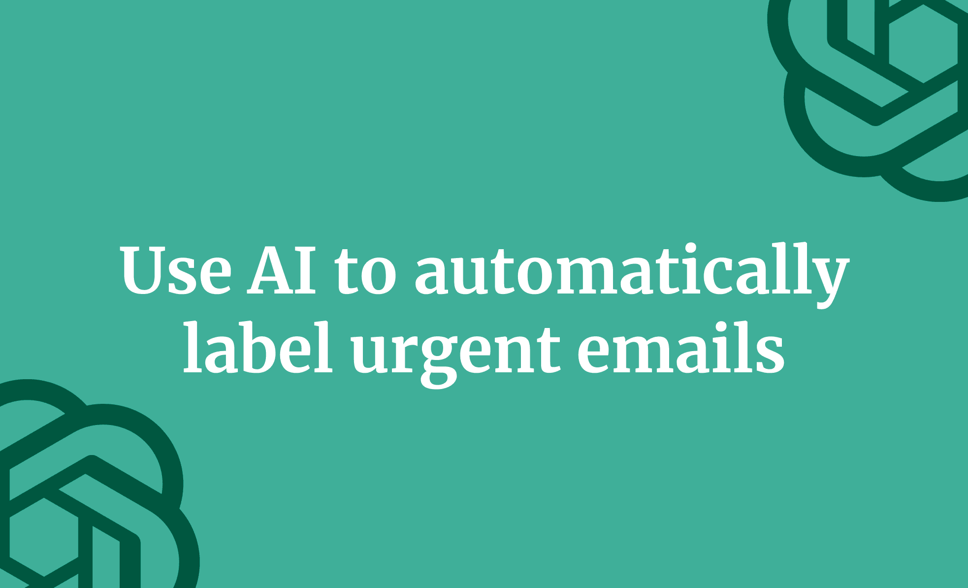 Use AI to automatically label urgent emails