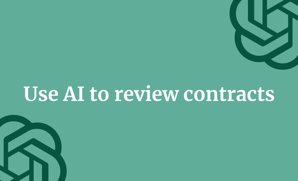 Use AI to review contracts