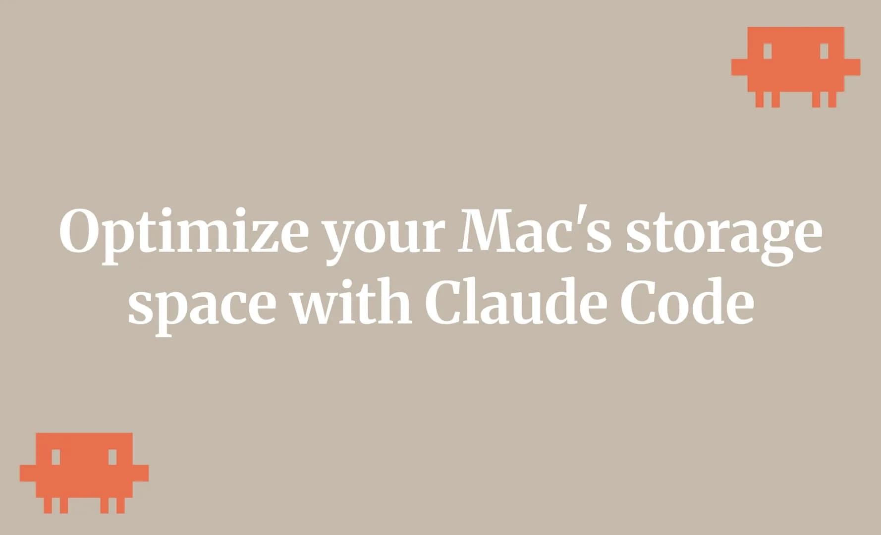 Optimize your Mac's storage space with Claude Code