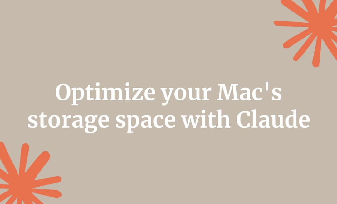 Optimize your Mac's storage space with Claude