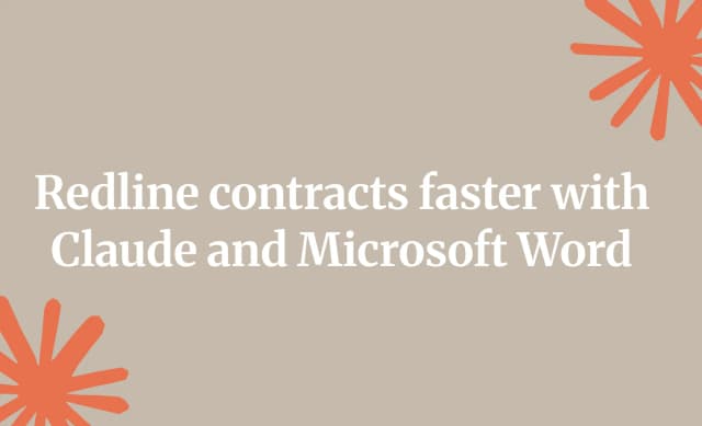 Redline contracts faster with Claude and Microsoft Word
