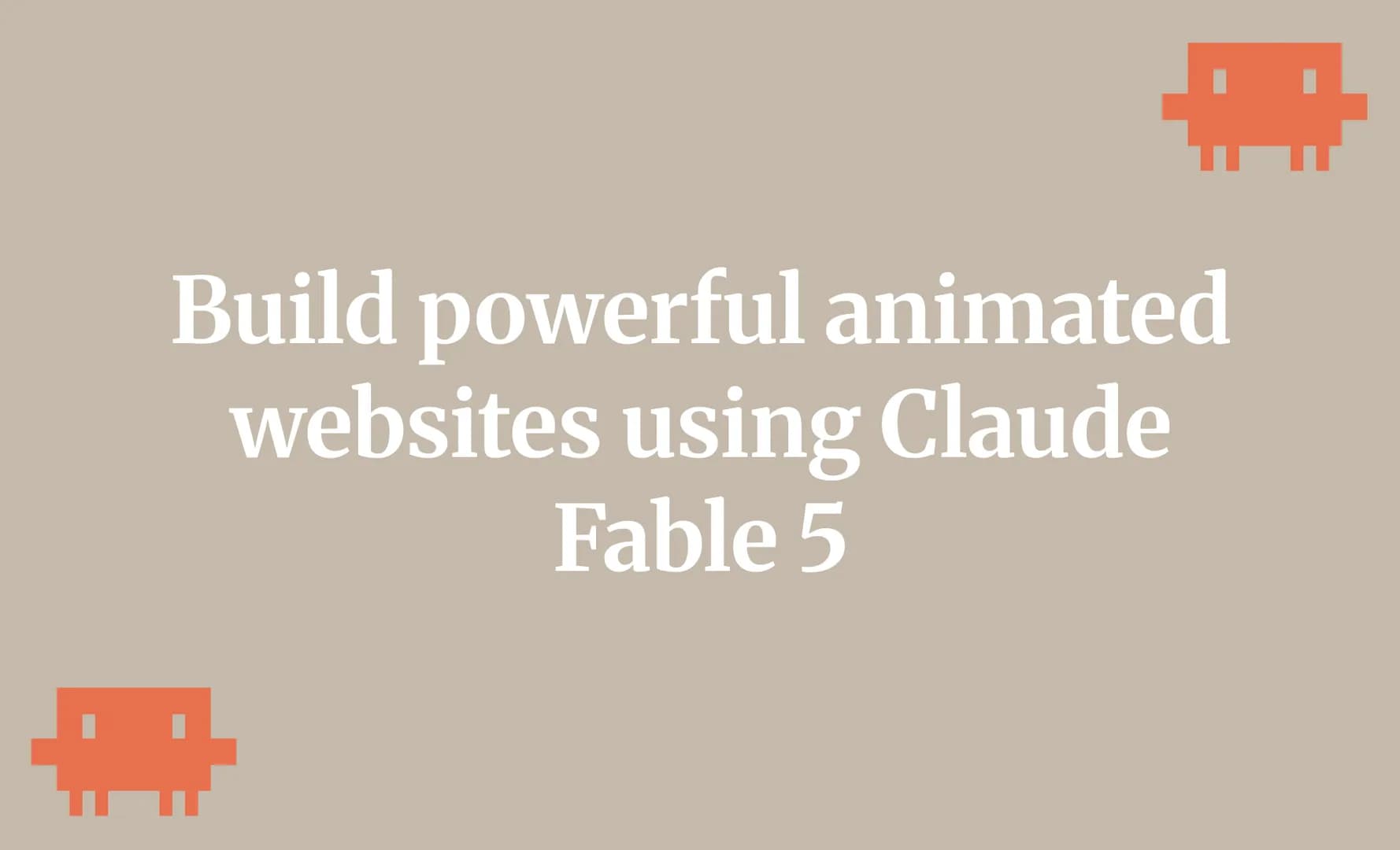 Build powerful animated websites using Claude Fable 5