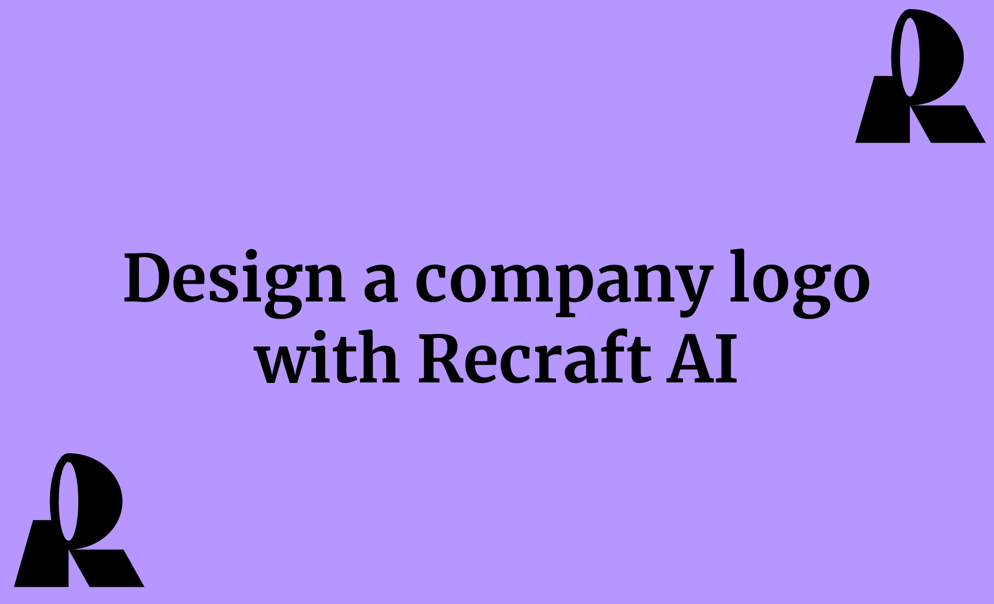 Design a company logo with Recraft AI