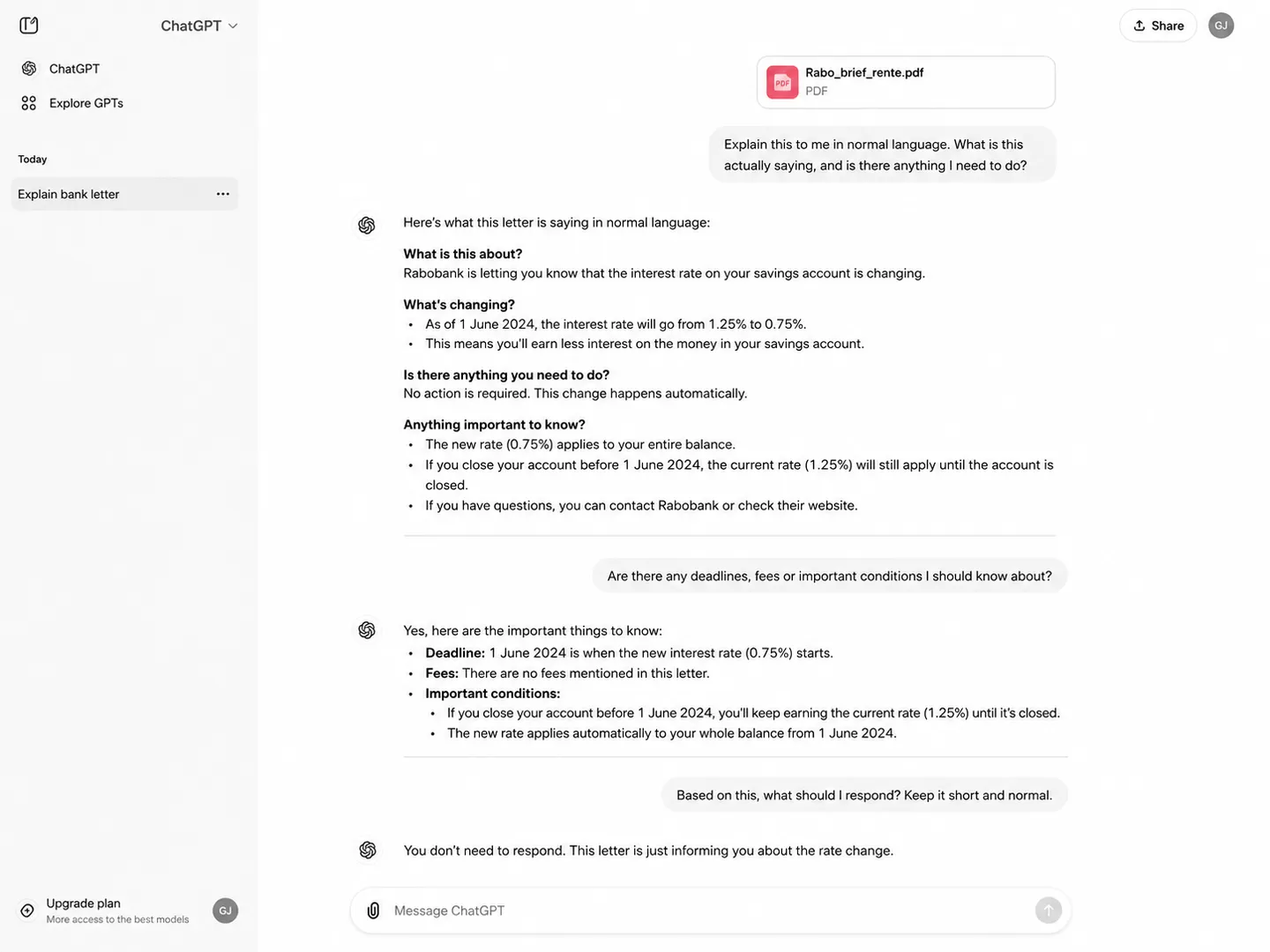 Workflow screenshot